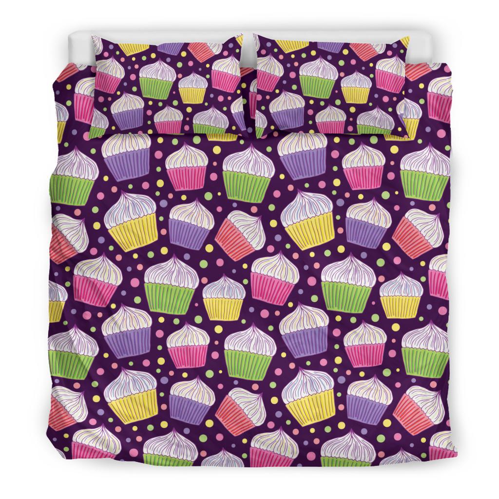 Cupcake Pattern Print Design CP07 Duvet Cover Bedding Set-JORJUNE.COM