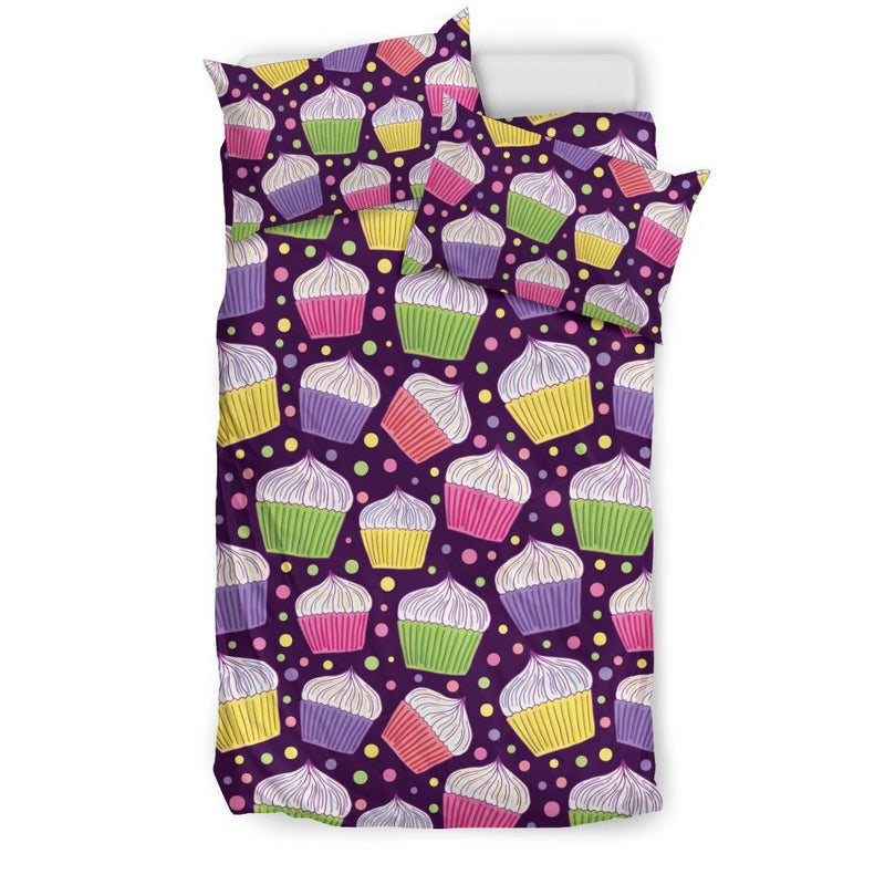 Cupcake Pattern Print Design CP07 Duvet Cover Bedding Set-JORJUNE.COM