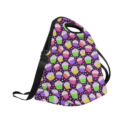 Cupcake Pattern Print Design CP07 Neoprene Lunch Bag-JorJune