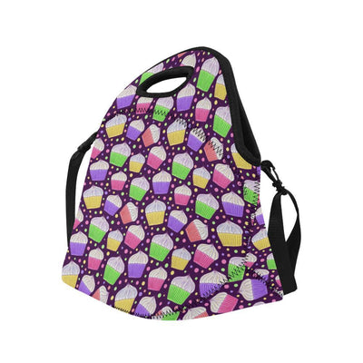 Cupcake Pattern Print Design CP07 Neoprene Lunch Bag-JorJune