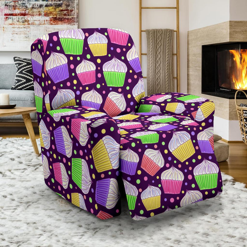 Cupcake Pattern Print Design CP07 Recliner Slipcover-JORJUNE.COM