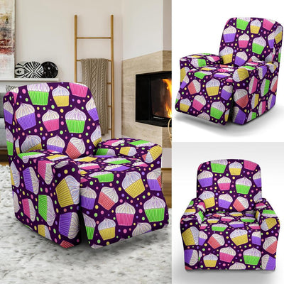 Cupcake Pattern Print Design CP07 Recliner Slipcover-JORJUNE.COM