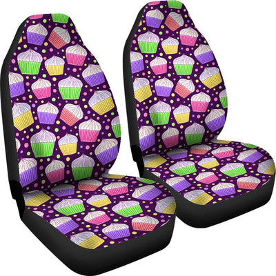 Cupcake Pattern Print Design CP07 Universal Fit Car Seat Covers