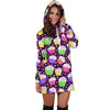 Cupcake Pattern Print Design CP07 Women Hoodie Dress