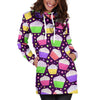 Cupcake Pattern Print Design CP07 Women Hoodie Dress