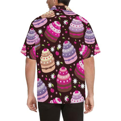 Cupcake Print Men Hawaiian Shirt