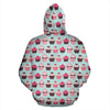 CupCake Print Pattern All Over Zip Up Hoodie