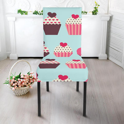 CupCake Print Pattern Dining Chair Slipcover-JORJUNE.COM