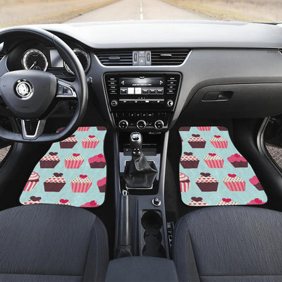 CupCake Print Pattern Front and Back Car Floor Mats