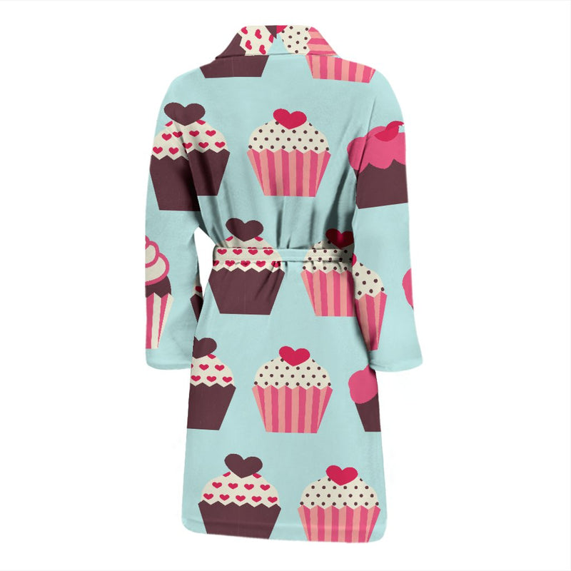 CupCake Print Pattern Men Bath Robe