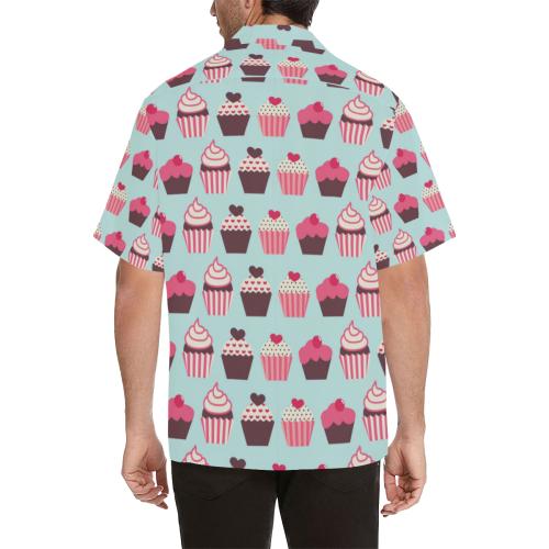 CupCake Print Pattern Men Hawaiian Shirt