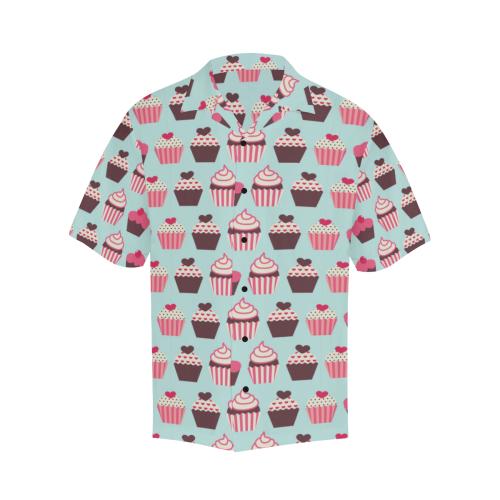 CupCake Print Pattern Men Hawaiian Shirt