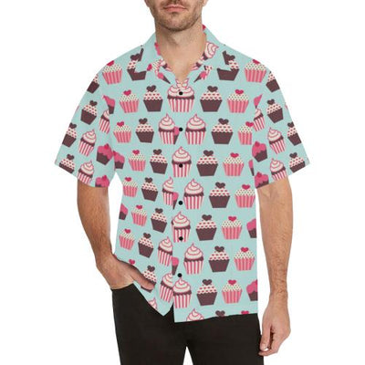 CupCake Print Pattern Men Hawaiian Shirt