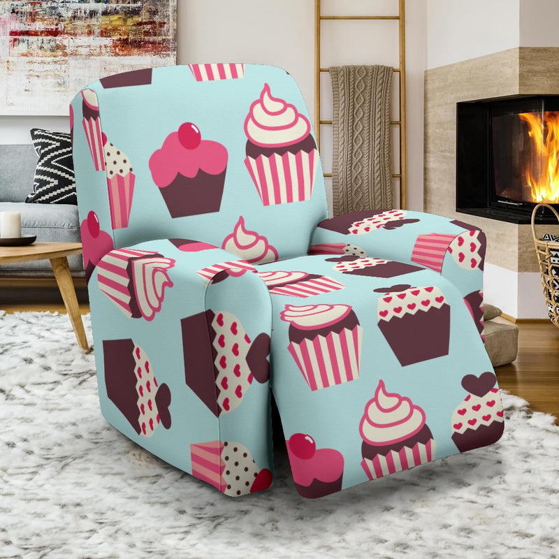 CupCake Print Pattern Recliner Slipcover-JORJUNE.COM