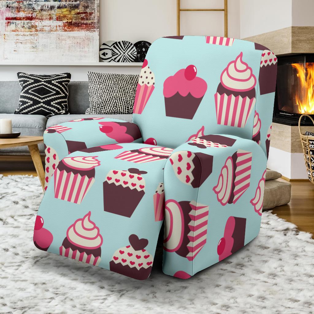 CupCake Print Pattern Recliner Slipcover-JORJUNE.COM