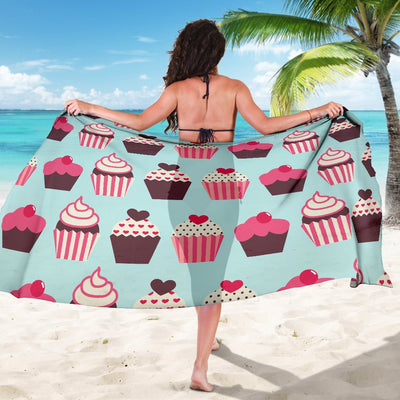 CupCake Print Pattern Sarong Pareo Wrap