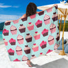 CupCake Print Pattern Sarong Pareo Wrap