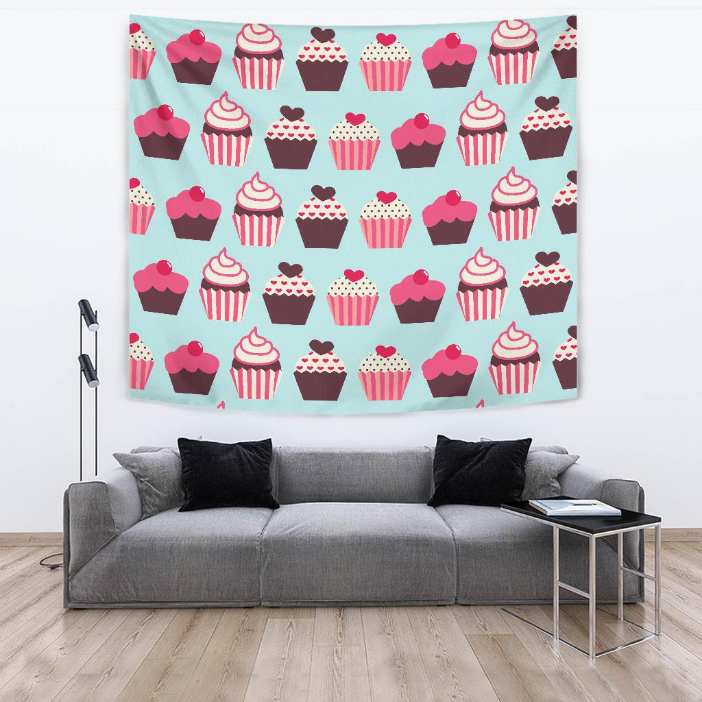 CupCake Print Pattern Tapestry