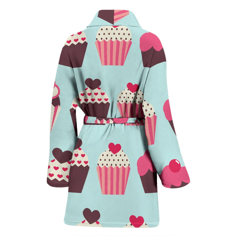 CupCake Print Pattern Women Bath Robe