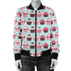 CupCake Print Pattern Women Casual Bomber Jacket