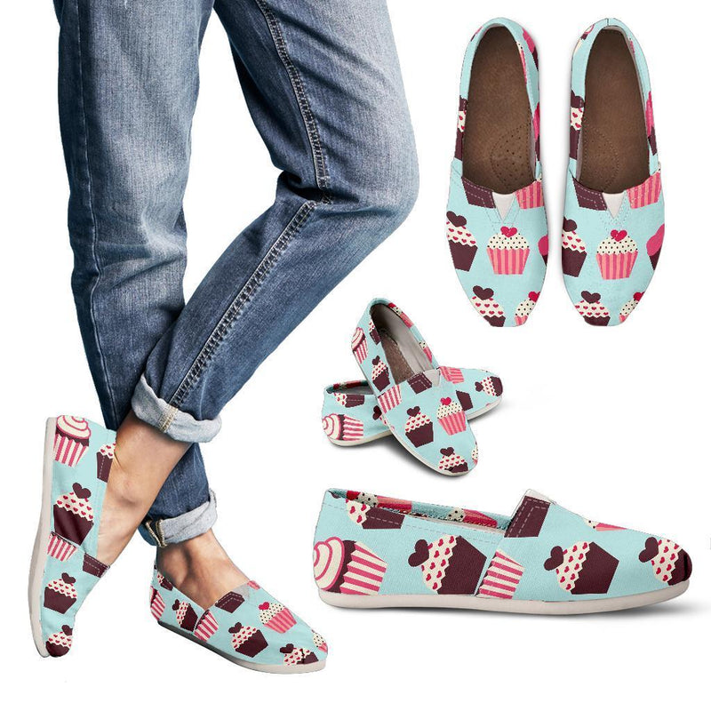 CupCake Print Pattern Women Casual Shoes-JorJune.com