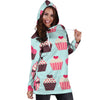 CupCake Print Pattern Women Hoodie Dress