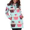 CupCake Print Pattern Women Hoodie Dress