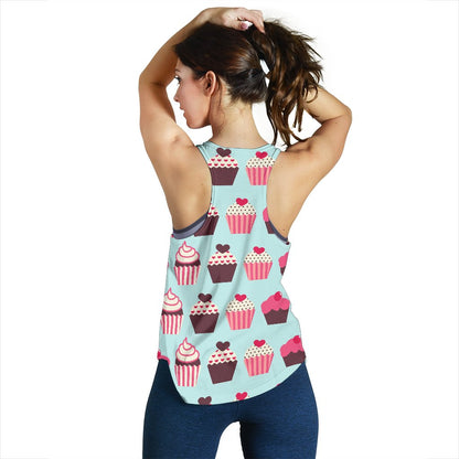 CupCake Print Pattern Women Racerback Tank Top