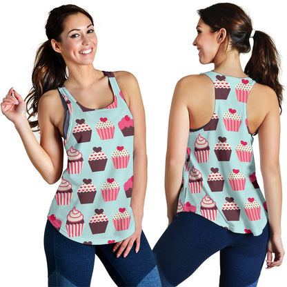 CupCake Print Pattern Women Racerback Tank Top