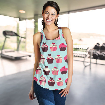 CupCake Print Pattern Women Racerback Tank Top