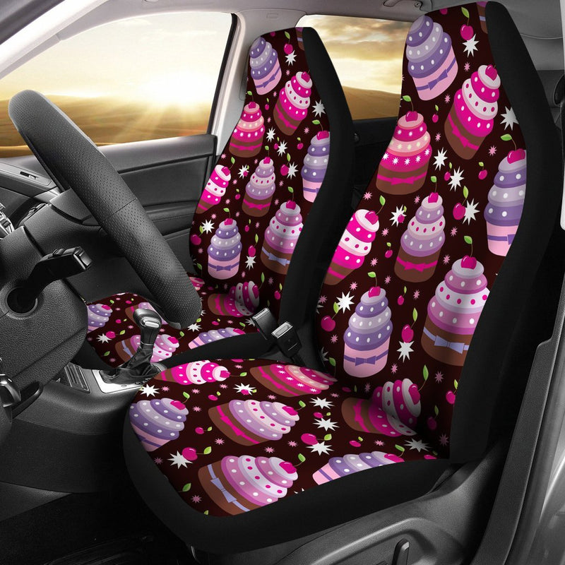 Cupcake Print Universal Fit Car Seat Covers