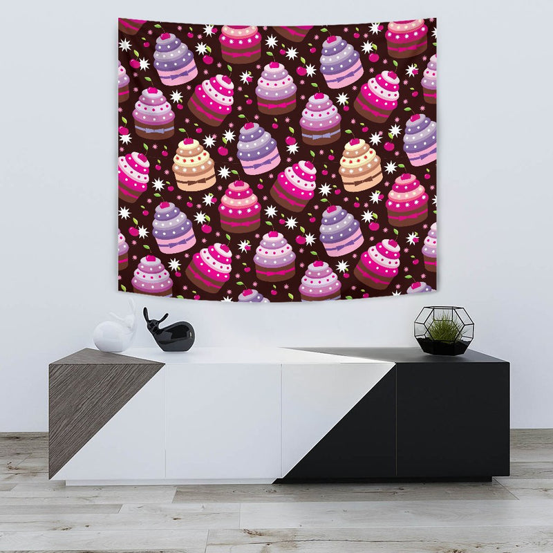 Cupcake Print Wall Tapestry