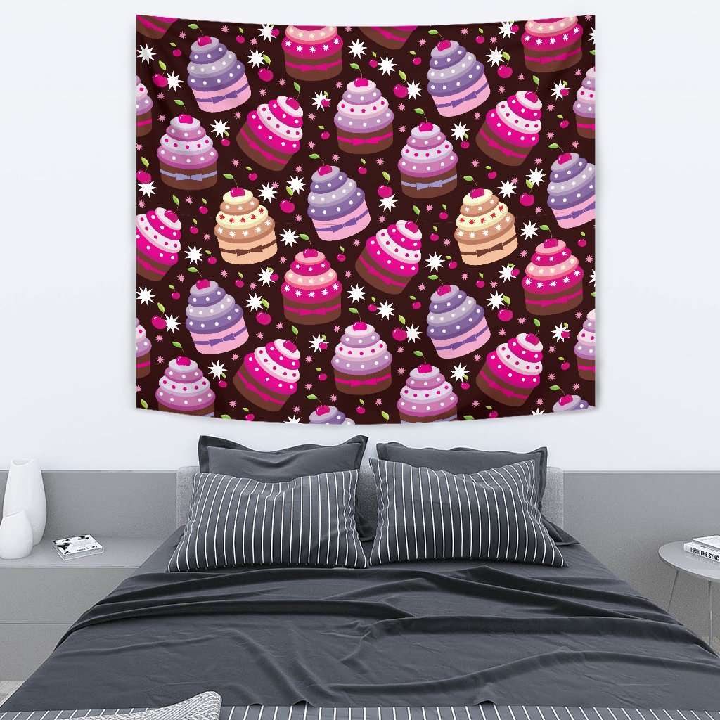 Cupcake Print Wall Tapestry