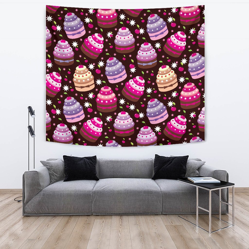 Cupcake Print Wall Tapestry