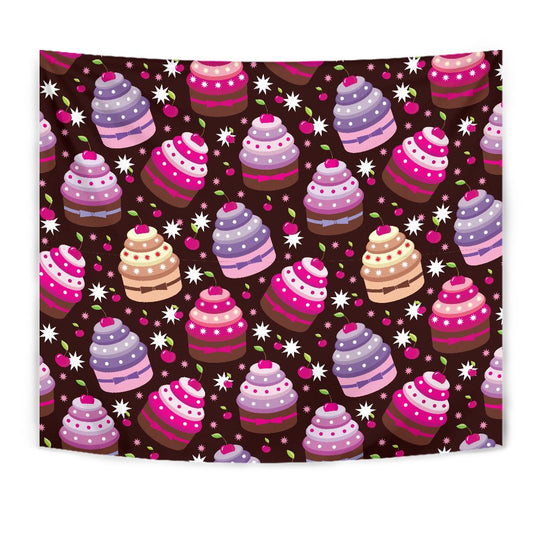 Cupcake Print Wall Tapestry