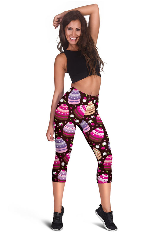 Cupcake Print Women Capris