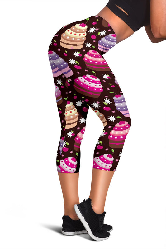 Cupcake Print Women Capris