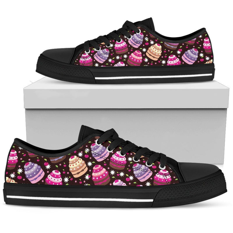 Cupcake Print Women High Top Canvas Shoes