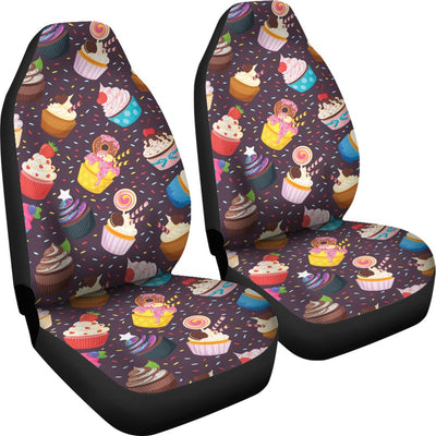 Cupcakes Party Print Pattern Universal Fit Car Seat Covers