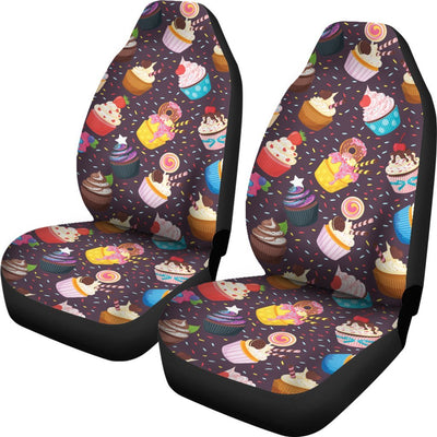 Cupcakes Party Print Pattern Universal Fit Car Seat Covers