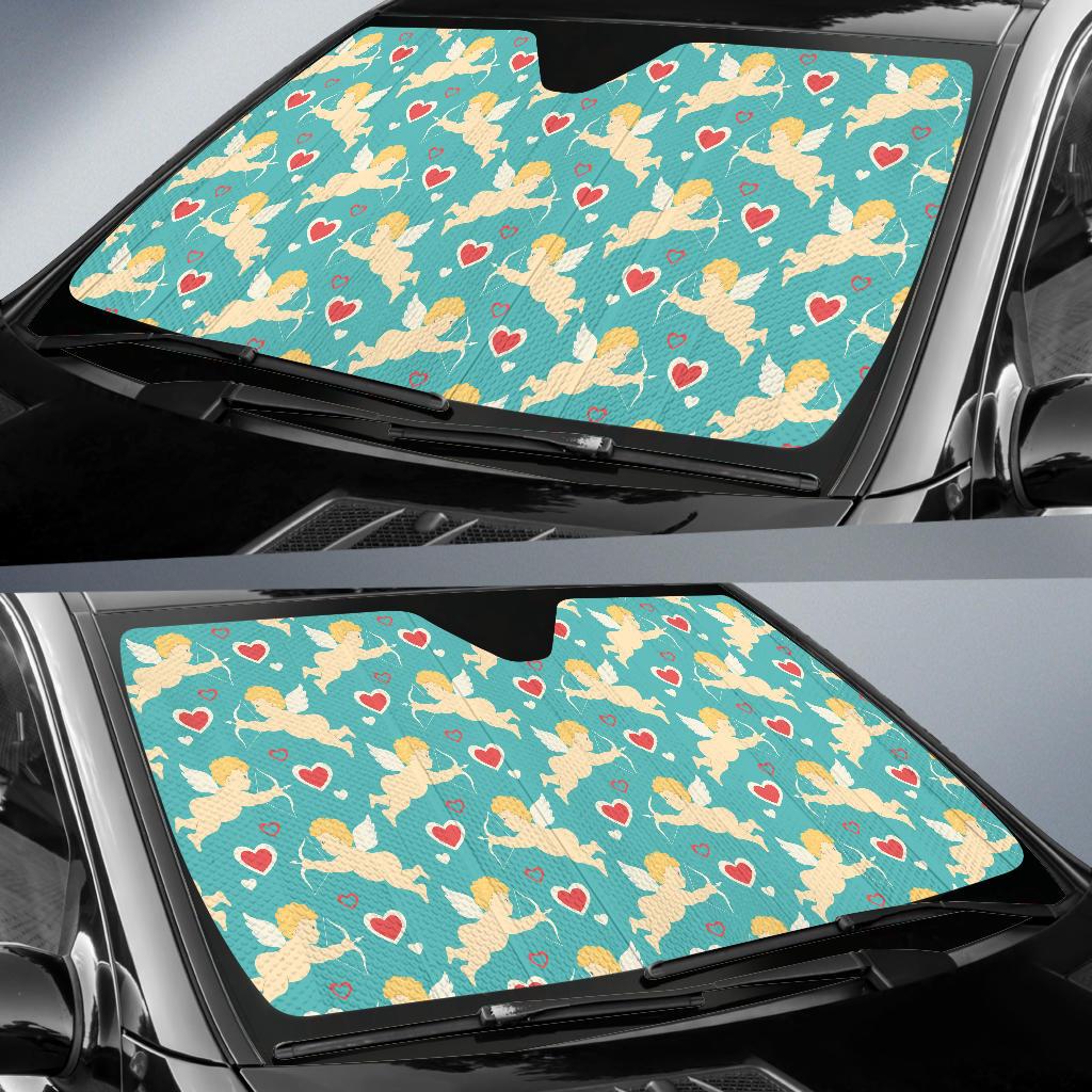 Cupid Pattern Print Design 01 Car Sun Shade-JORJUNE.COM