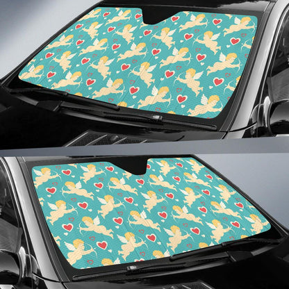 Cupid Pattern Print Design 01 Car Sun Shade-JORJUNE.COM