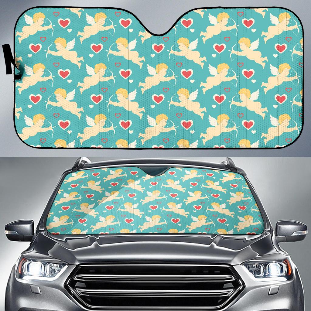 Cupid Pattern Print Design 01 Car Sun Shade-JORJUNE.COM