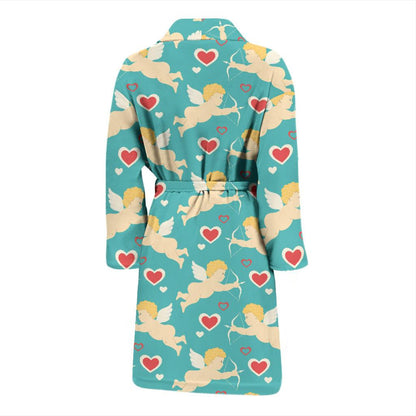Cupid Pattern Print Design 01 Men Bathrobe-JORJUNE.COM