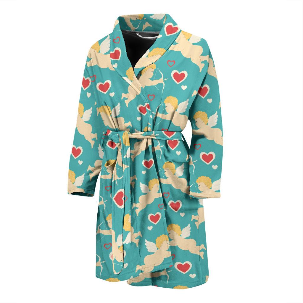 Cupid Pattern Print Design 01 Men Bathrobe-JORJUNE.COM