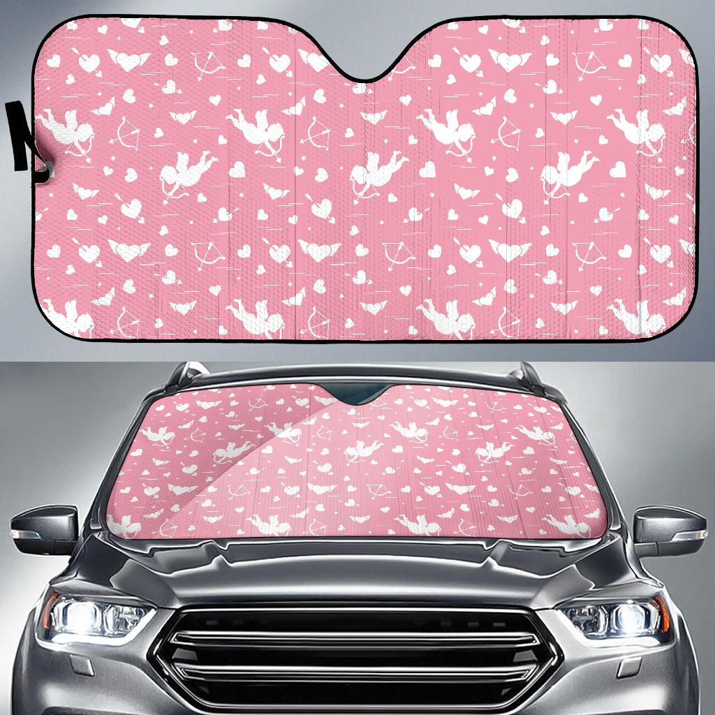 Cupid Pattern Print Design 03 Car Sun Shade-JORJUNE.COM