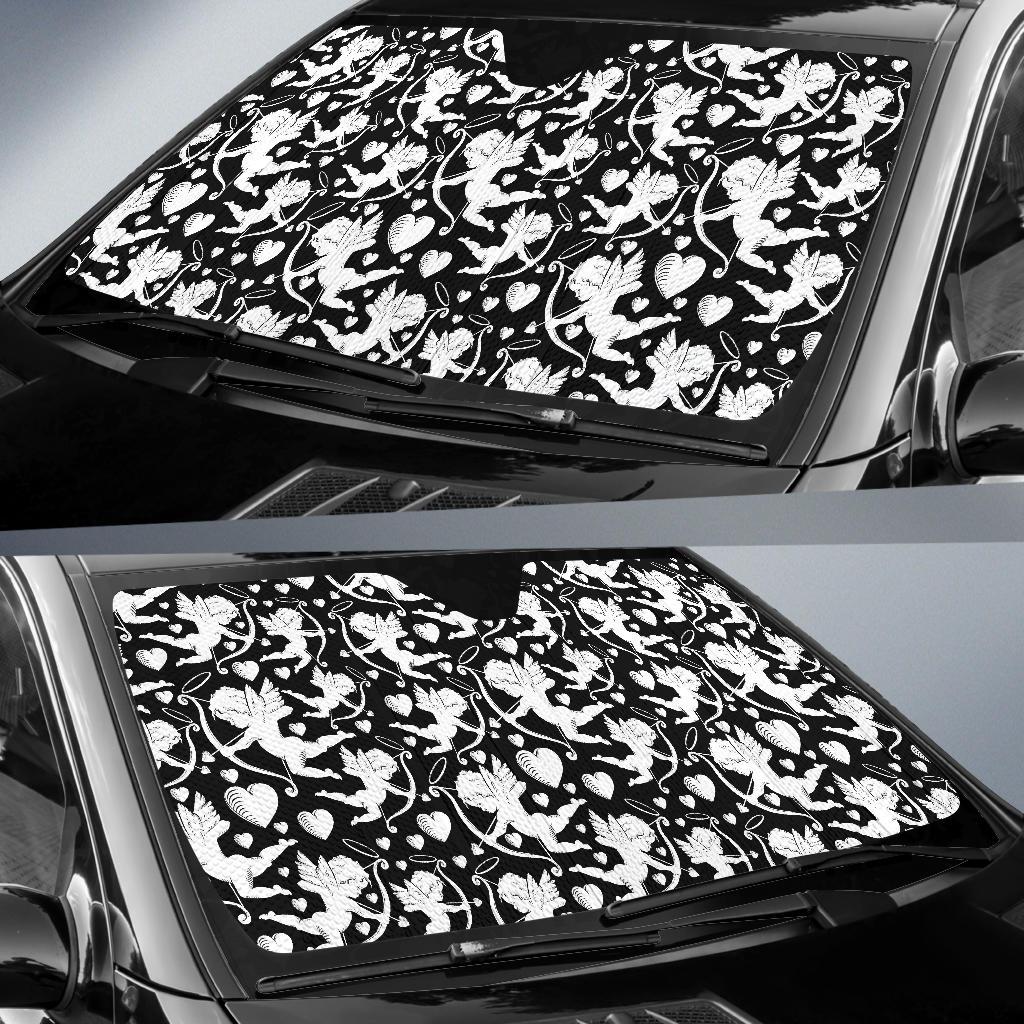 Cupid Pattern Print Design 04 Car Sun Shade-JORJUNE.COM