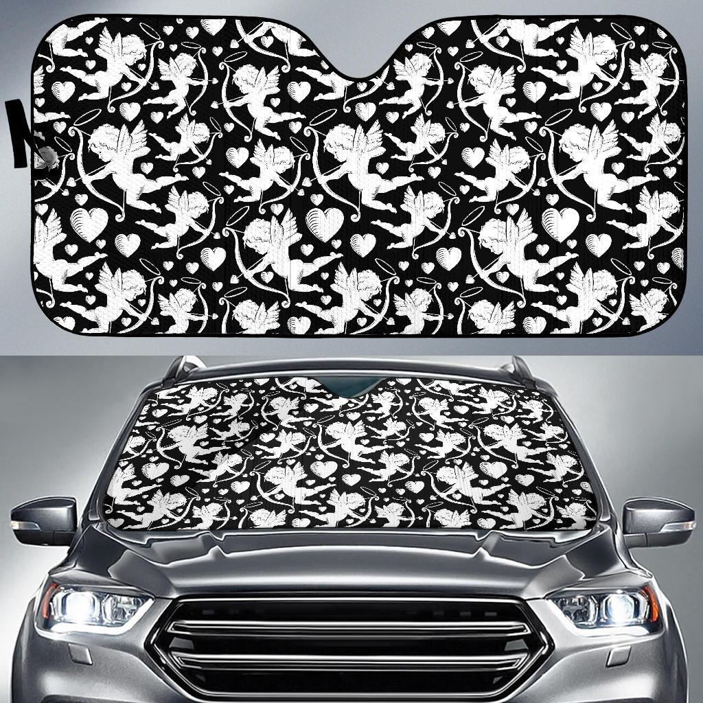 Cupid Pattern Print Design 04 Car Sun Shade-JORJUNE.COM