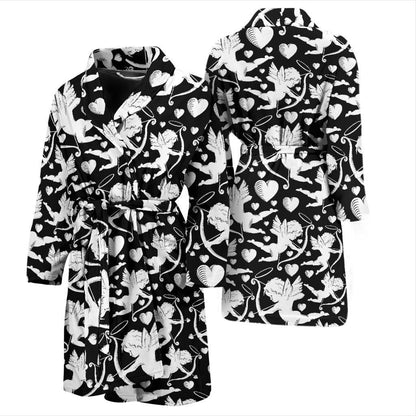 Cupid Pattern Print Design 04 Men Bathrobe-JORJUNE.COM