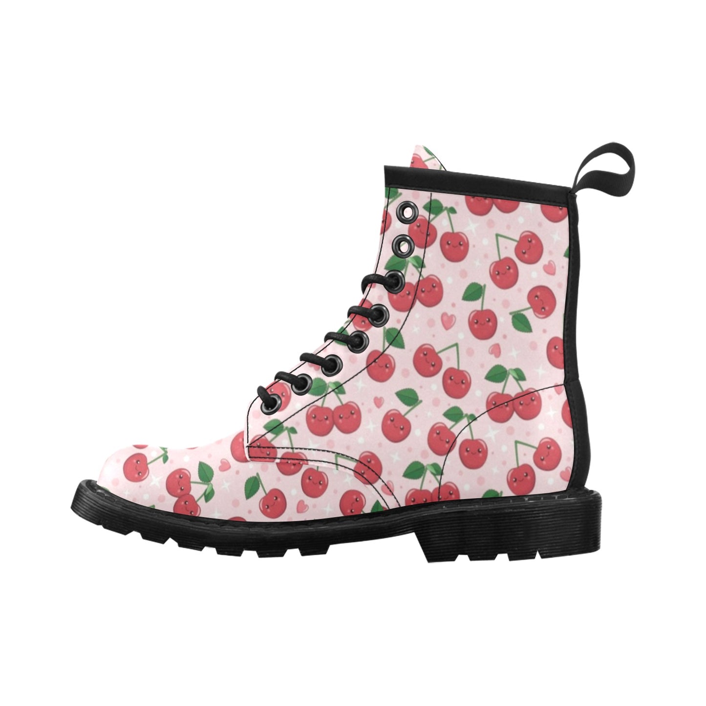 Cherry Pattern Print Design CH02 Women's Boots